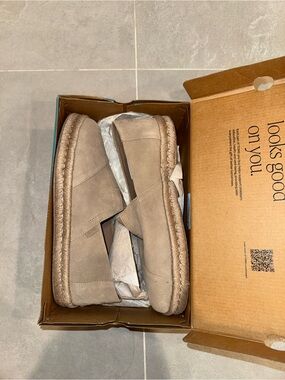 Toms Men's Taupe Suede Espadrille Slip-On Loafers